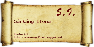 Sárkány Ilona névjegykártya